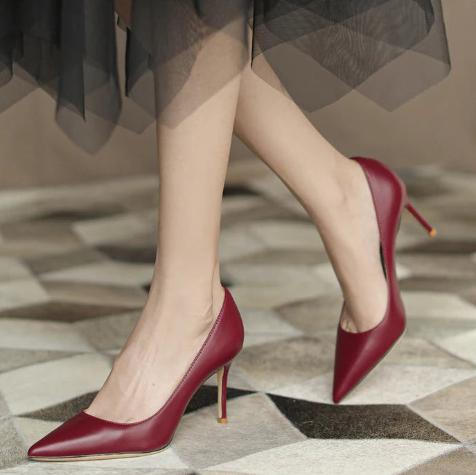 Matte Black Women's High Heels