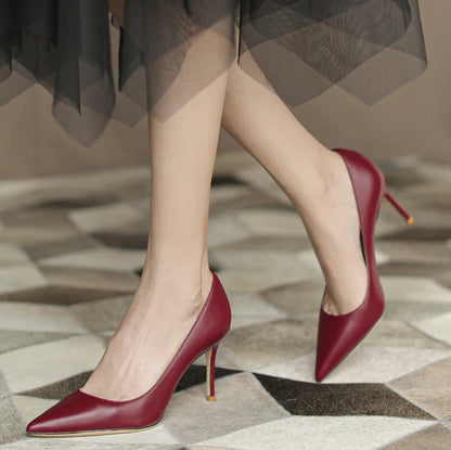 Matte Black Women's High Heels