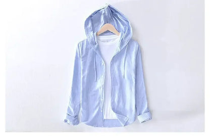 Casual Top Thin Hooded Striped Jacket