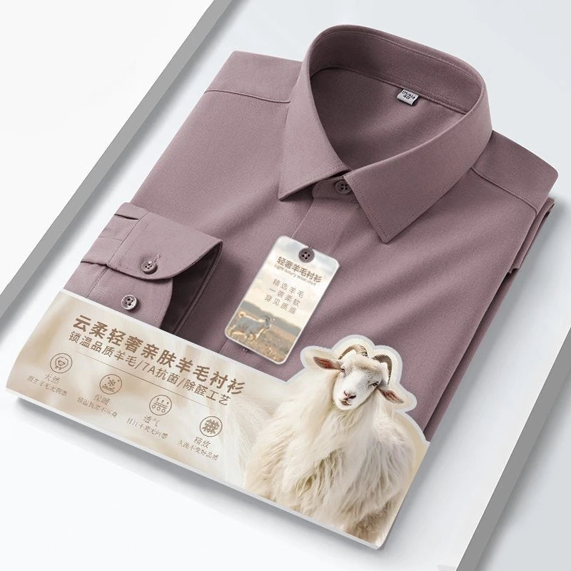 Wool model long sleeve shirts for Men