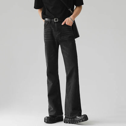 Casual Bell Bottom Denim Pants