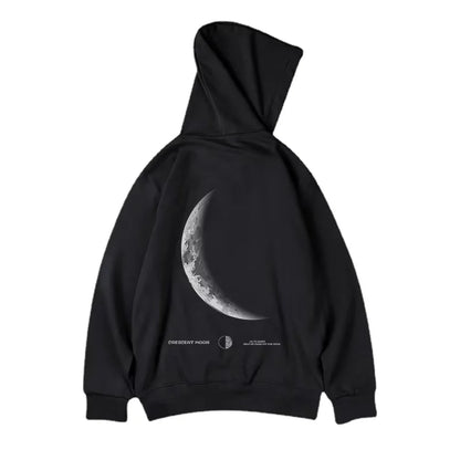 Street Crescent Print Oversized Hoodie Unisex