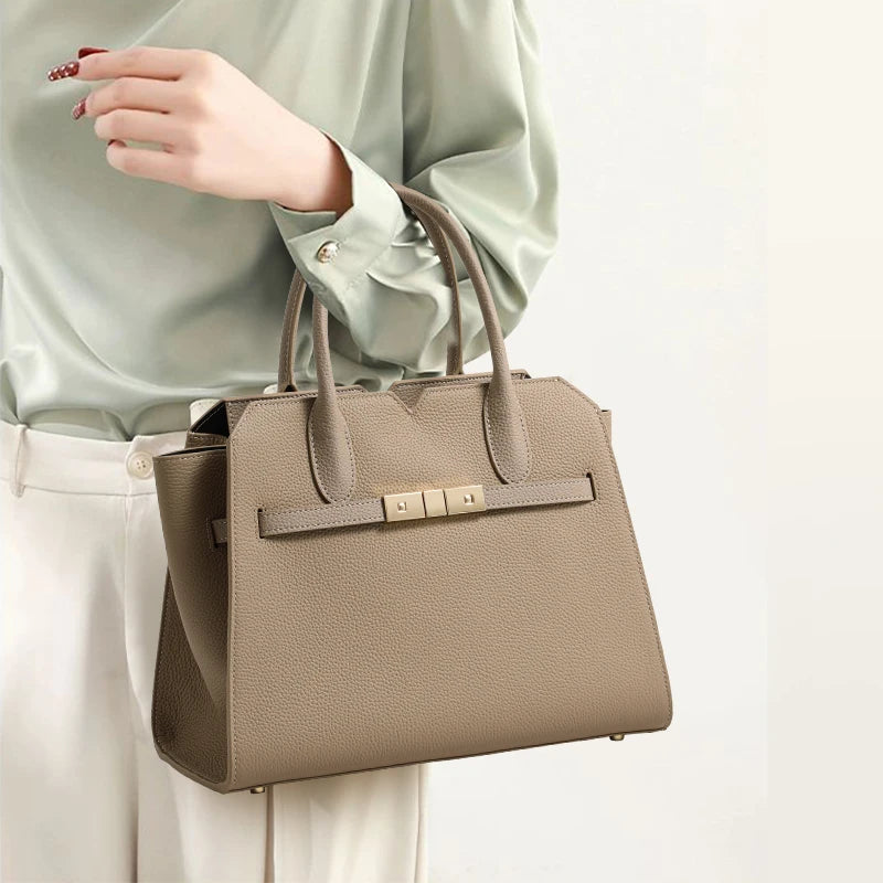 Leather Birkin Bag for Women – New Style, Large-Capacity, Single-Shoulder & Hand-Held