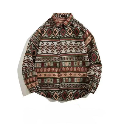 Cuban Vintage Men Loose-fit Shirt Jacket