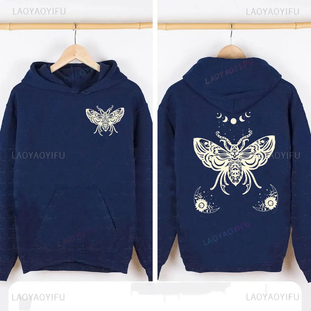 Lunar Moth Hoody Fairy core Hoodie for women