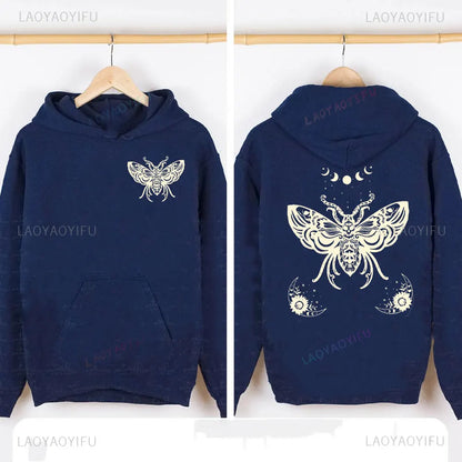 Lunar Moth Hoody Fairy core Hoodie for women