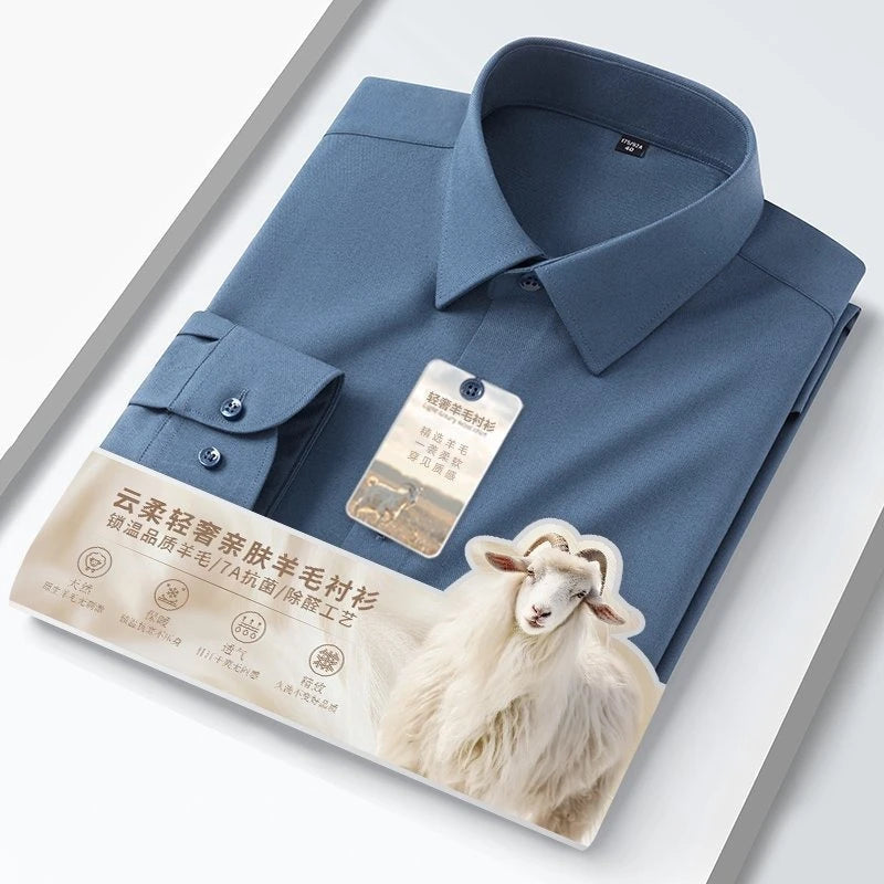 Wool model long sleeve shirts for Men