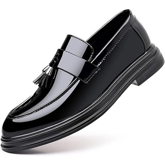 Men's Tassels High Gloss Patent Penny Loafers