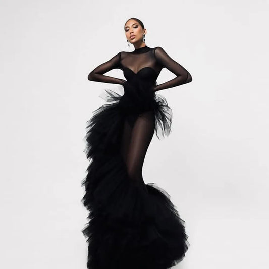 Mermaid Formal Dresses With Asymmetrical Ruffles