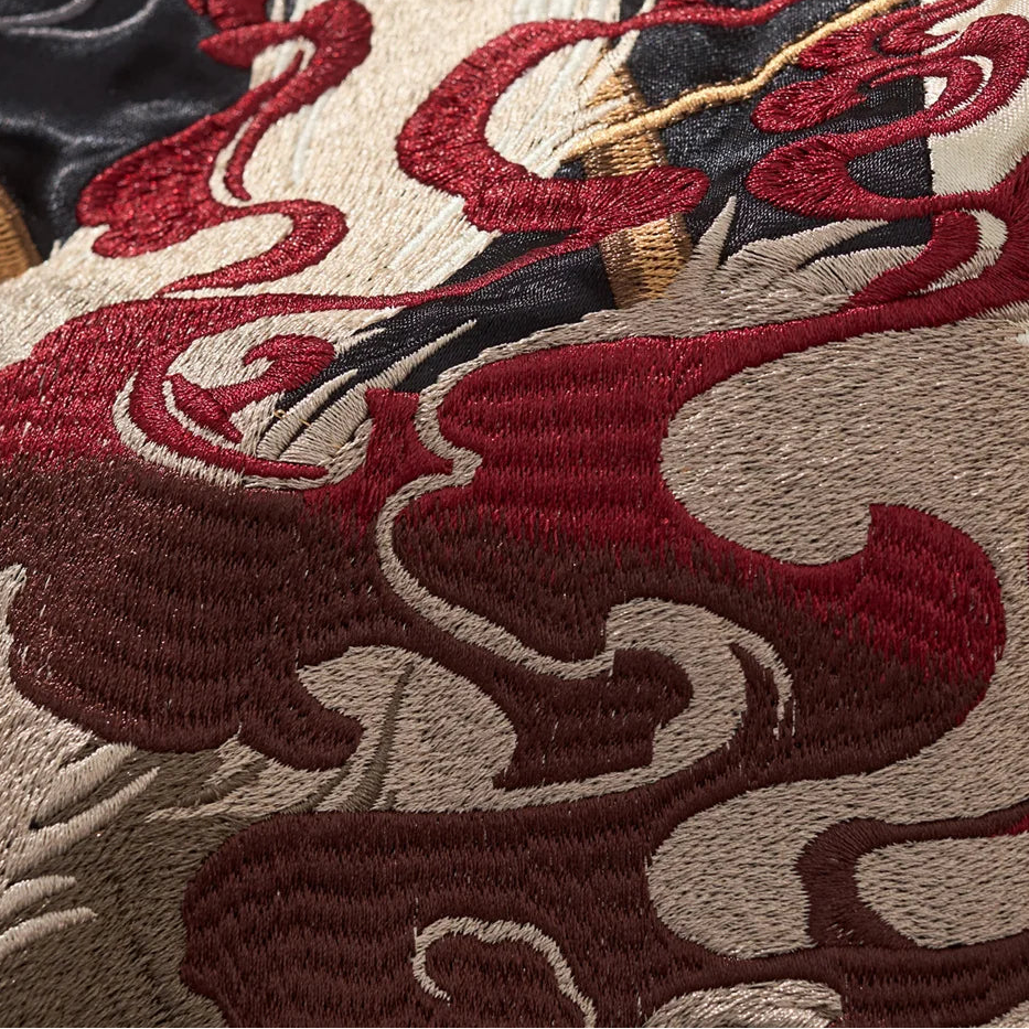 Nine Tailed Fox and Flame Embroidered Jacket Unisex