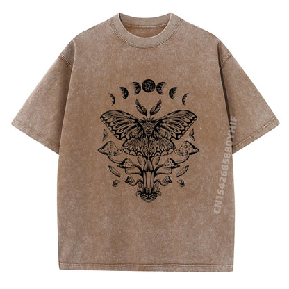 Mushroom Insect Occult Luna Gothic T-Shirt for Unisex
