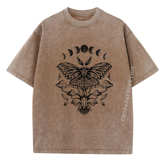 Mushroom Insect Occult Luna Gothic T-Shirt for Unisex