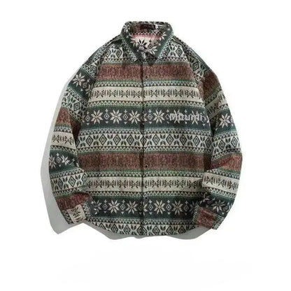 Cuban Vintage Men Loose-fit Shirt Jacket