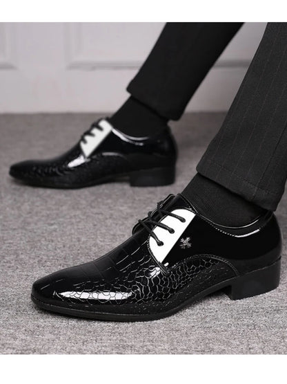 Cracked Stripe Classic Formal Business Shoes