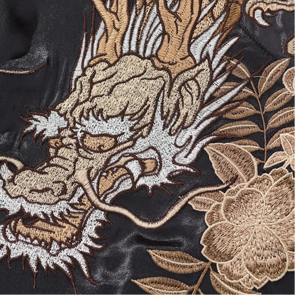 Dragon Tiger Embroidery Bomber Jacket - Men's