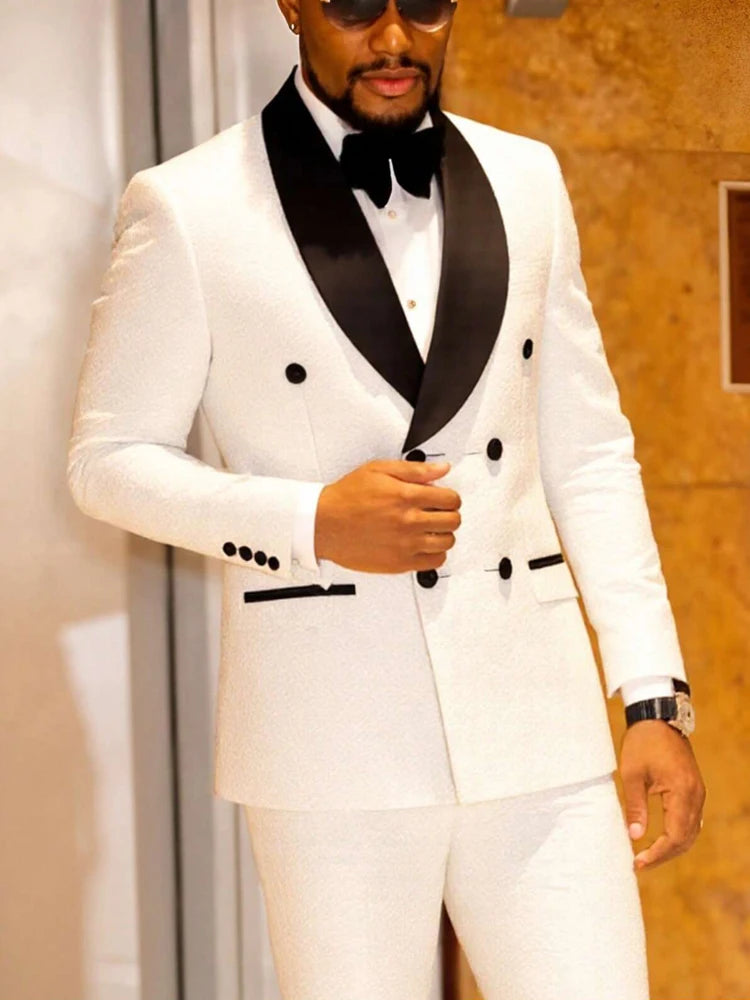 Floral Tuxedo, Paisley Lapel Single-Button Single-Breasted Suit
