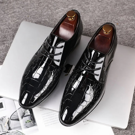 Cracked Stripe Classic Formal Business Shoes