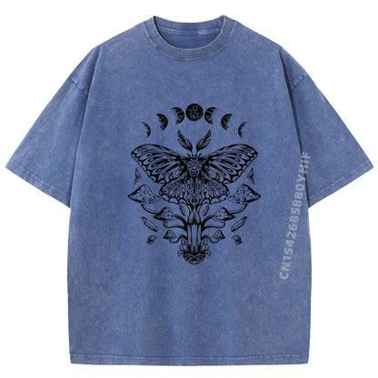 Mushroom Insect Occult Luna Gothic T-Shirt for Unisex