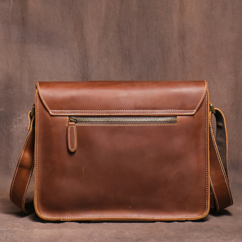 Retro Bag Crazy Horse Leather Bag Men's