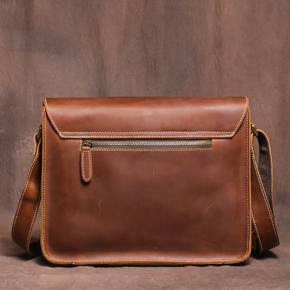 Retro Bag Crazy Horse Leather Bag Men's