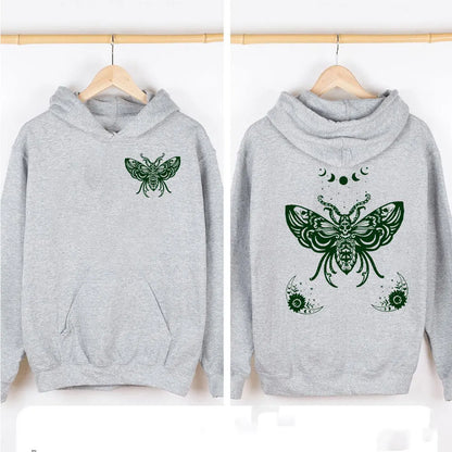 Lunar Moth Hoody Fairy core Hoodie for women