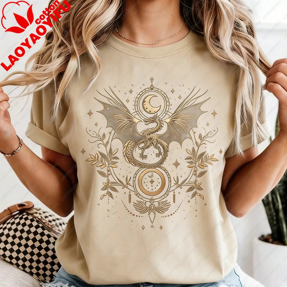 Celestial Dragon Moon Phase T-Shirt