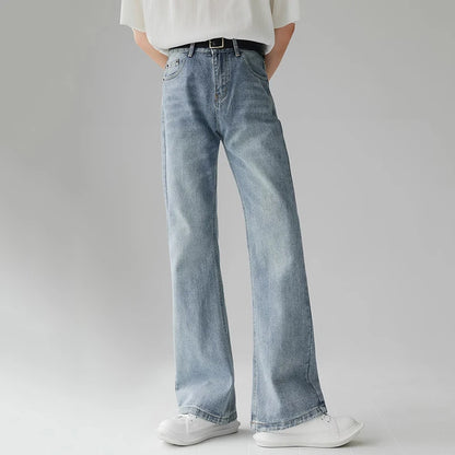 Casual Bell Bottom Denim Pants