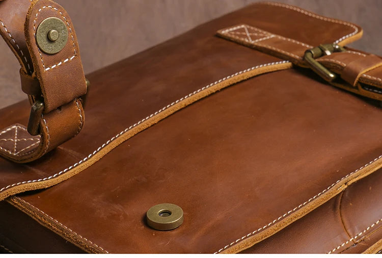 Retro Bag Crazy Horse Leather Bag Men's