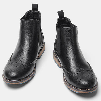 Classic Red Wine Chelsea Boots For Men