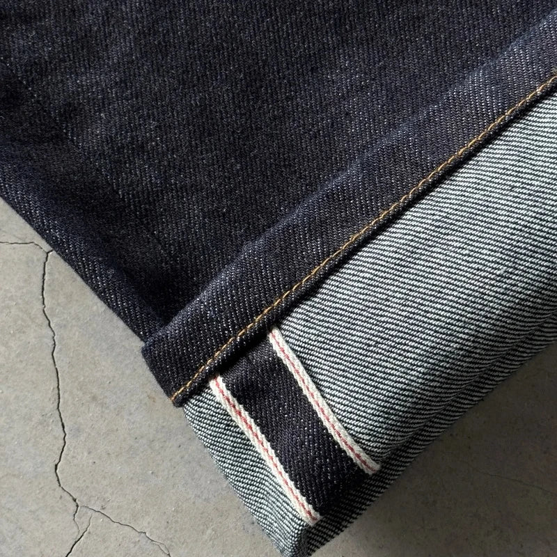 Cherry Blossom Selvedge Embroidery Denim Pants Unisex