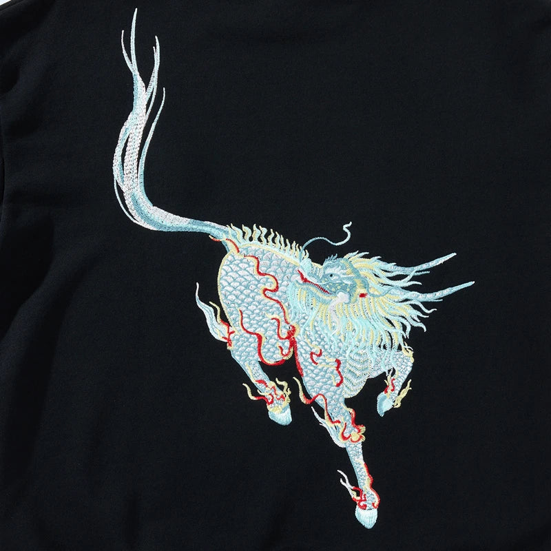 Embroidery Hoodies Chinese Style Men