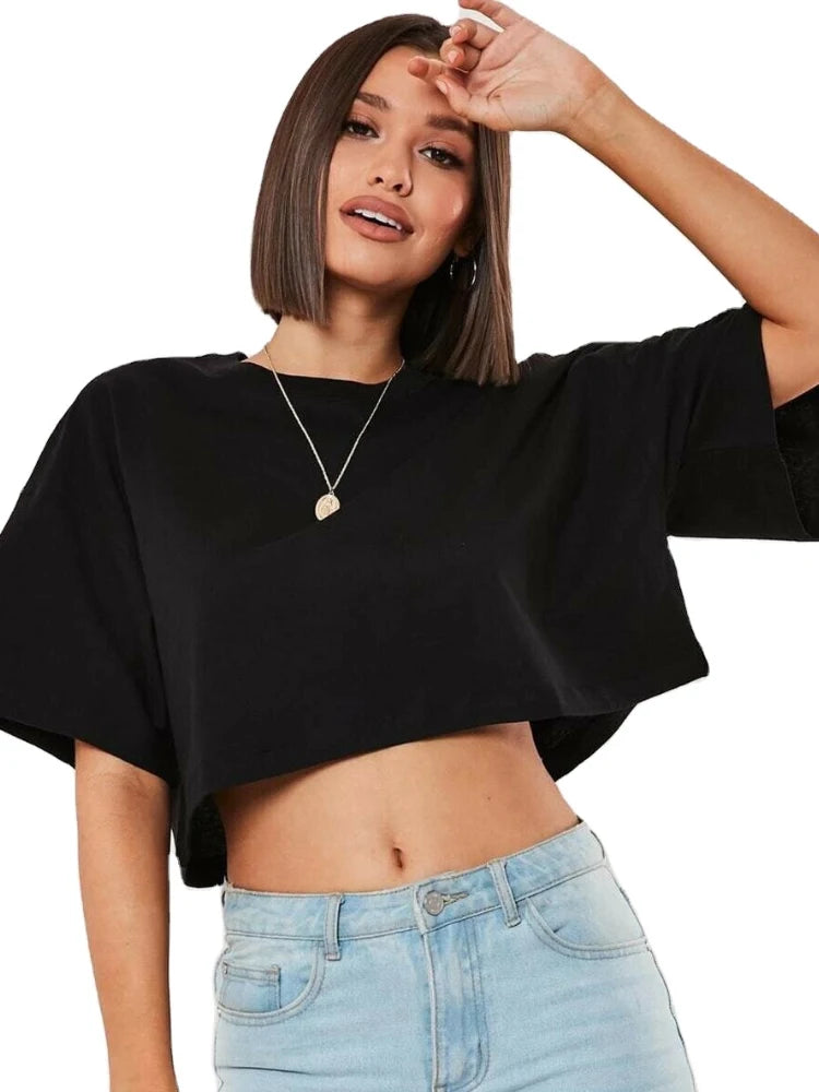 Navel Baring Loose Shirts