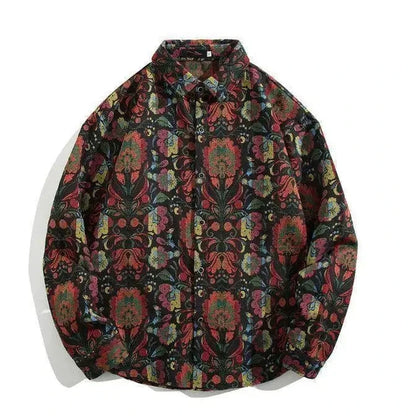 Cuban Vintage Men Loose-fit Shirt Jacket