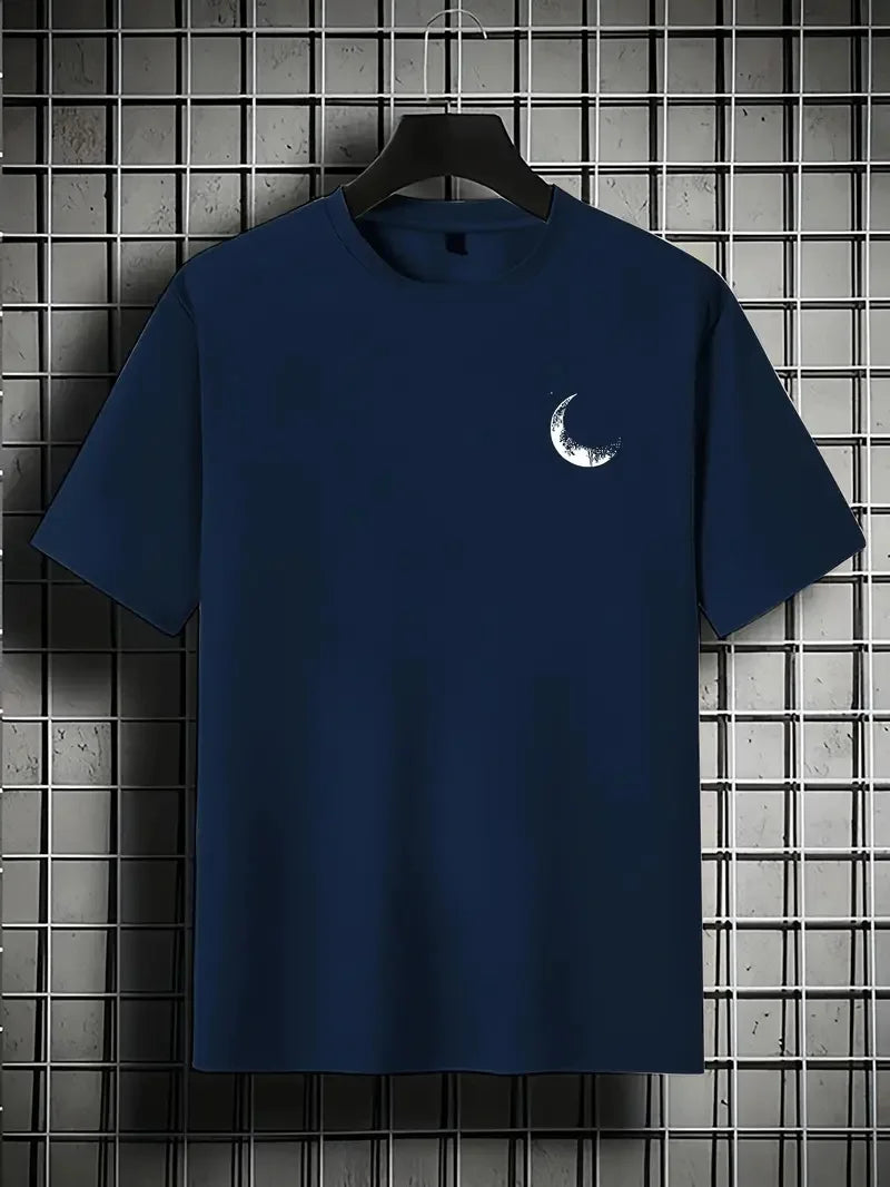 Astronaut landing round neck short sleeved T-shirt for Unisex