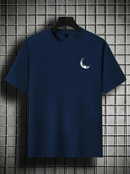 Astronaut landing round neck short sleeved T-shirt for Unisex