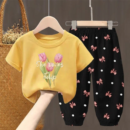 Toddler  T-shirt Top Pants 2Pcs Unisex