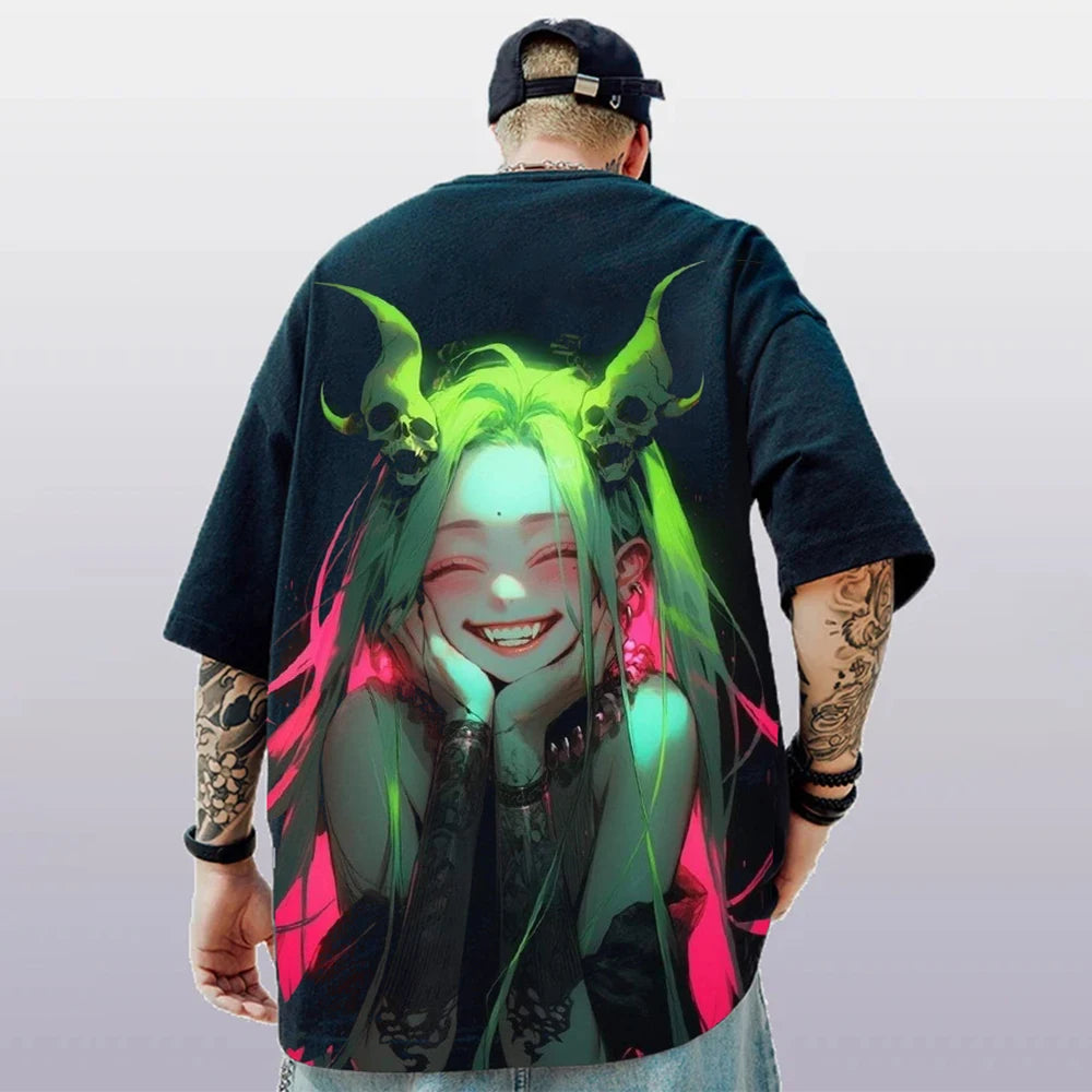 Oversized Hip hop Short Sleeve T-Shirt For Men