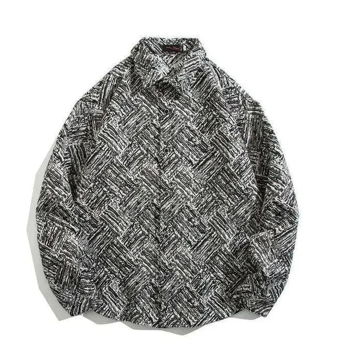 Cuban Vintage Men Loose-fit Shirt Jacket