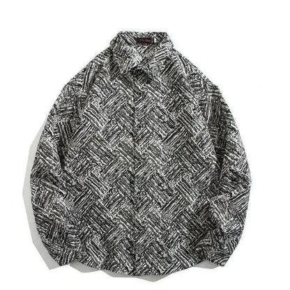 Cuban Vintage Men Loose-fit Shirt Jacket