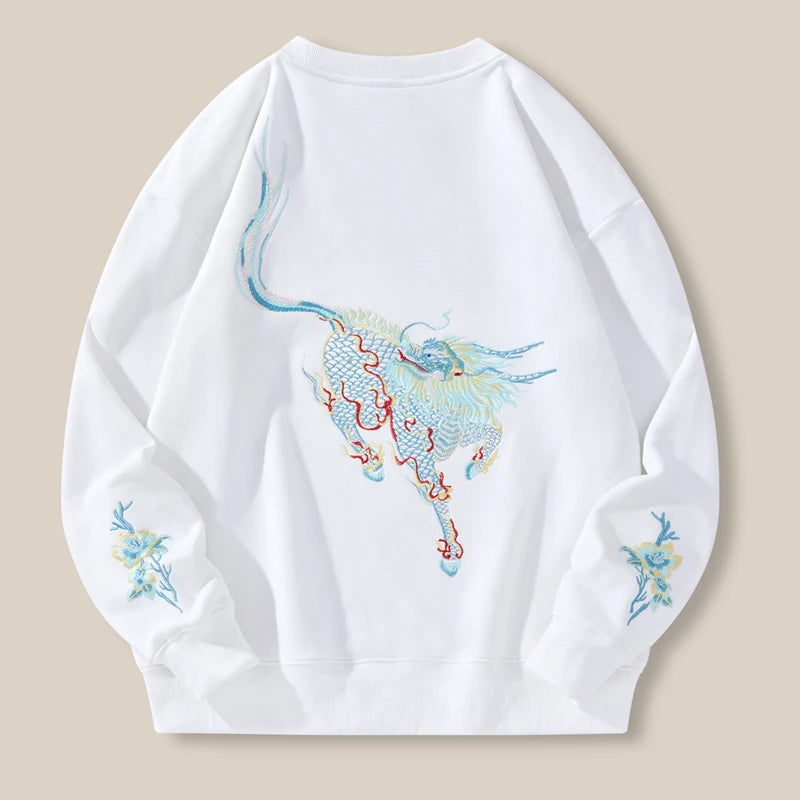 Embroidery Hoodies Chinese Style Men