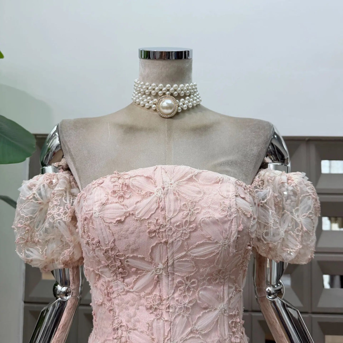 Corset Ball Gown Elegant Lace Peplum Strapless Dress