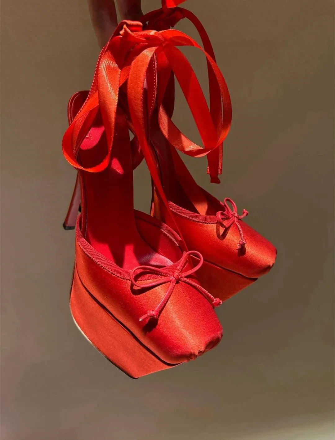 Stiletto Sandals Square Headband Butterfly  Heels