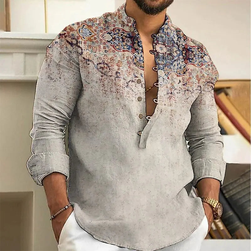 Men's long sleeved button up shirt for Men