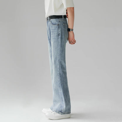 Casual Bell Bottom Denim Pants