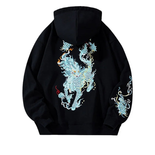 Dragon Embroidery Hoodies Unisex