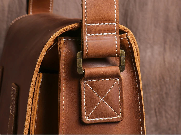 Retro Bag Crazy Horse Leather Bag Men's