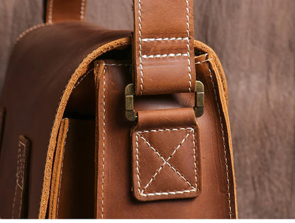 Retro Bag Crazy Horse Leather Bag Men's