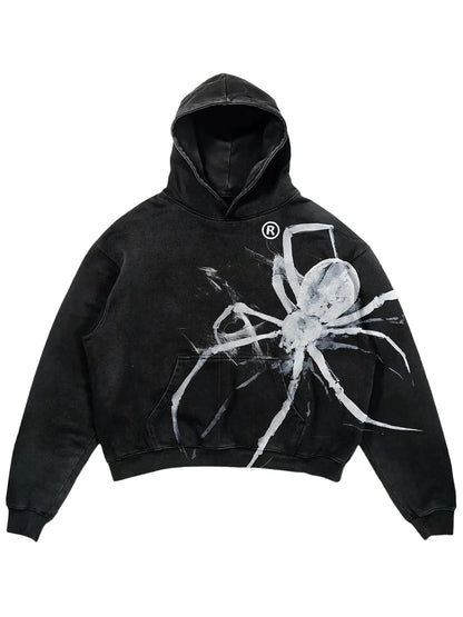 Dark Angel Print  Black Hoodie Oversize for men
