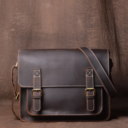 Retro Bag Crazy Horse Leather Bag Men's