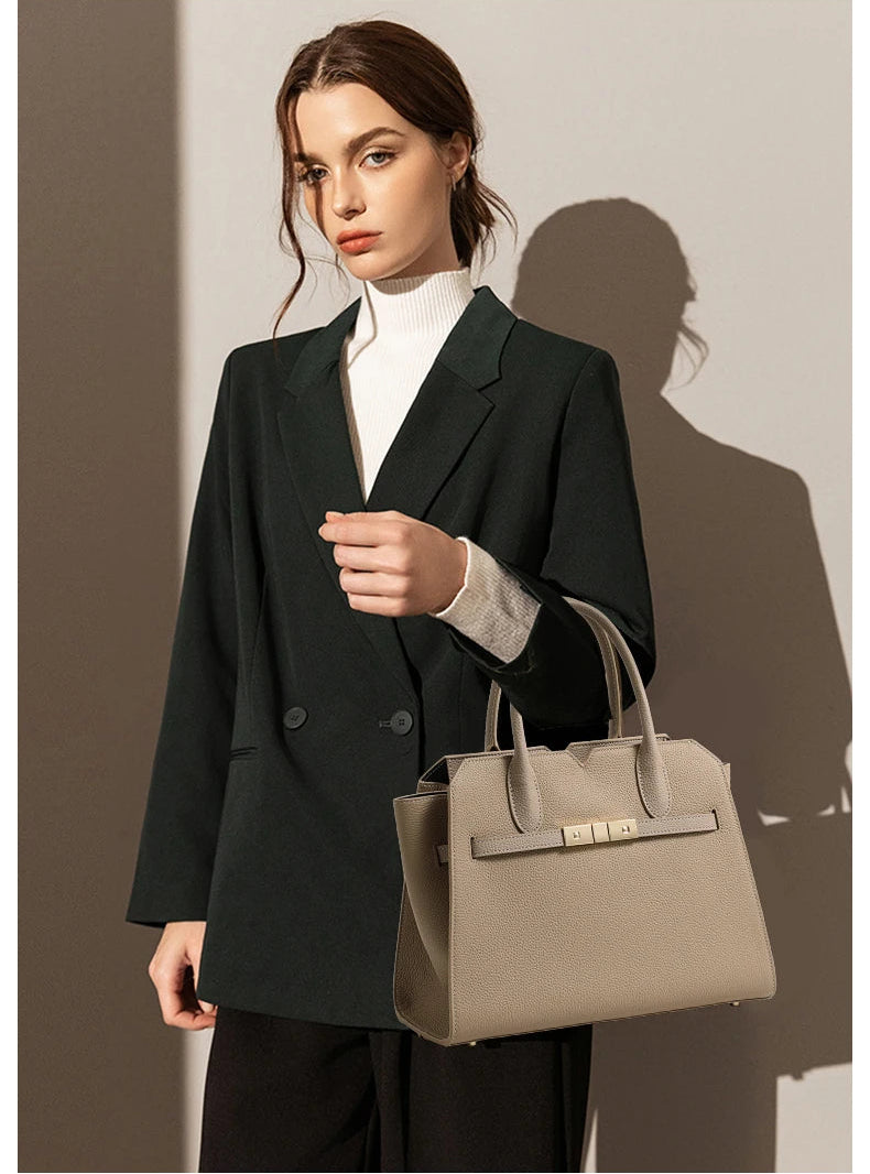 Leather Birkin Bag for Women – New Style, Large-Capacity, Single-Shoulder & Hand-Held